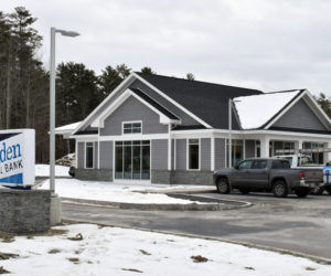 The future home of Camden National Bank's Damariscotta branch, in the new Camden National Plaza at 435 Main St., Tuesday, Feb. 18. The new location will open Monday, March 2. (Evan Houk photo)