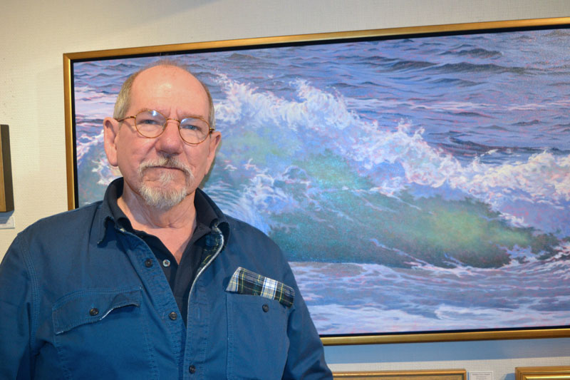Will Kefauver with one of his wave paintings. (Christine LaPado-Breglia photo)