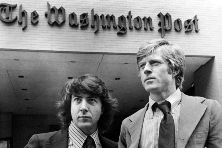 Dustin Hoffman and Robert Redford star in Â“All The PresidentÂ’s Men." (Movie still courtesy Harbor Theater)