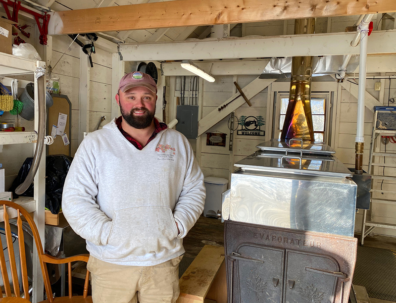 Justin Woods, of SweetWoods Farm, will offer a guided tour of his tap lines and sugar shack on Sunday, March 1.