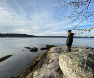 A hiker keeps his distance from others on the trails. Coastal Rivers is advising Maine residents to follow all public health and safety guidelines during the COVID-19 pandemic.