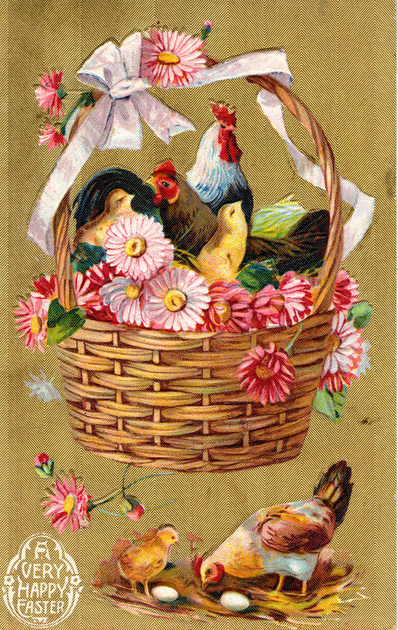 A postcard with wishes for "a very happy Easter." (Postcard courtesy Marjorie and Calvin Dodge)