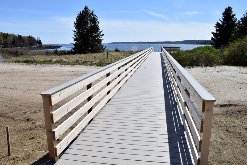 The boardwalk at Pemaquid Beach Park affords easier access to the beach, especially for visitors with mobility issues. (Evan Houk photo)