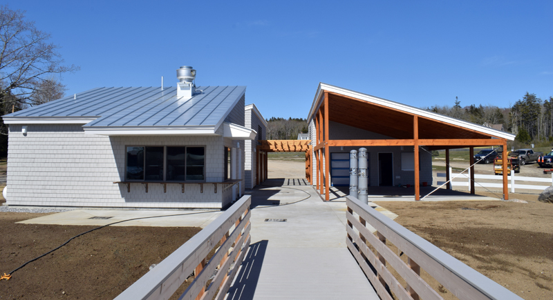 A view of the new Pemaquid Beach Pavilion from the boardwalk, Tuesday, May 19. (Evan Houk photo)