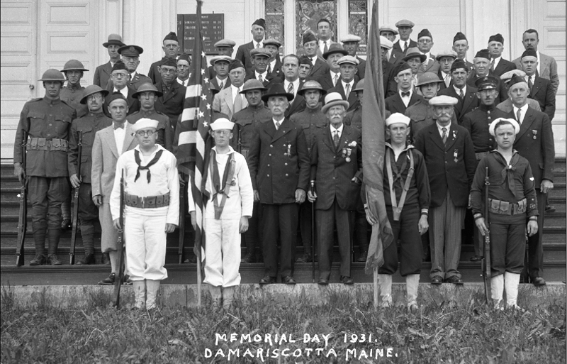 A Memorial Day 1931 celebration in Damariscotta. This historical society is asking readers to help identify any individual in the photo.