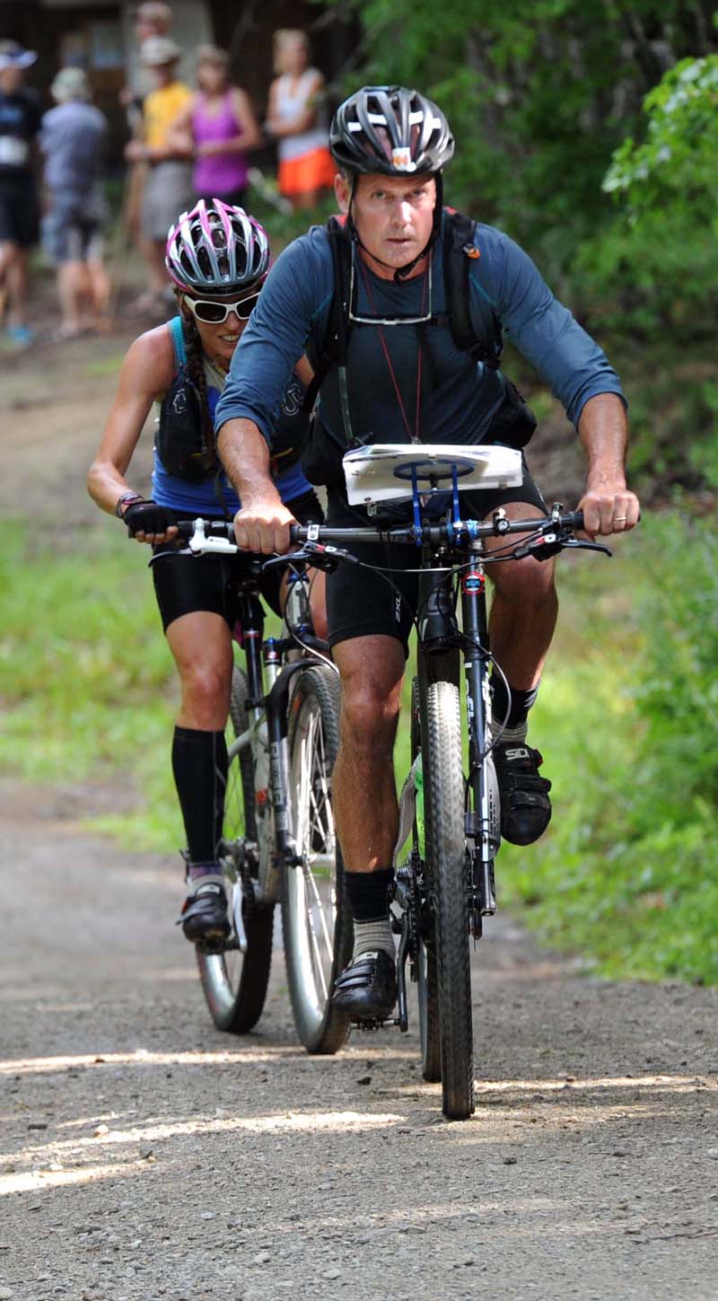 Mountain bikers ride out of Hidden Valley Nature Center in Jefferson during a 2016 race. (LCN file photo)