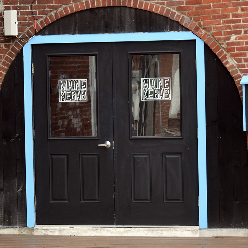 The entrance to Maine Kebab, on the back side of 9 Friendship St. in Waldoboro. The restaurant plans to open soon after the Fourth of July. (Alexander Violo photo)