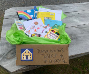 The young writer's toolkit for campers includes fun materials for writing and creating.