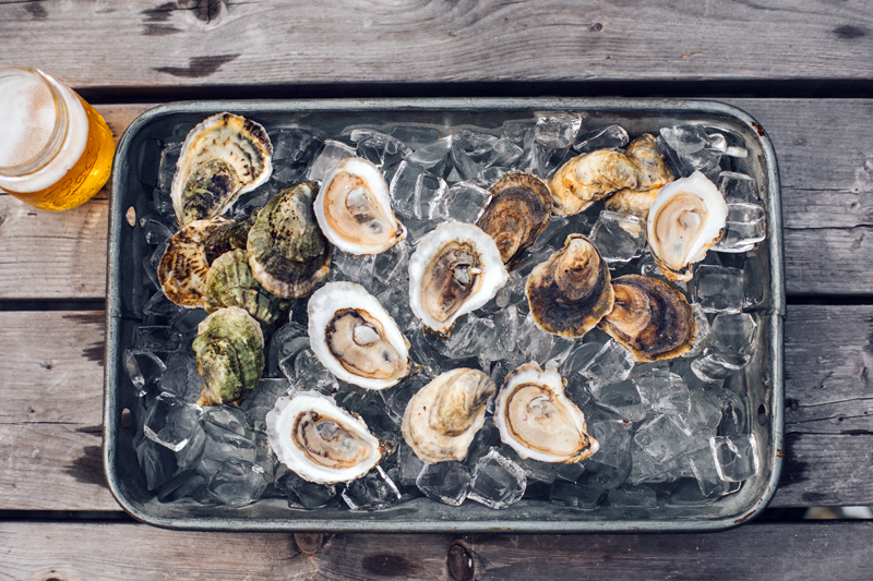 "Shuck-your-own" oysters are available at Glidden Point Oyster Farms.