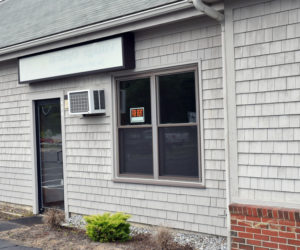 The space in Main Street Centre where two Bremen residents propose to open Damariscotta's second medical cannabis storefront. The Damariscotta Planning Board will hold a site visit at 4 p.m., Tuesday, Aug. 11. (Evan Houk photo)