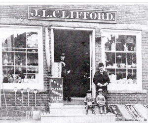 The J.L. Clifford store, on Main Street in Damariscotta, is believed to be the meeting place where Jimmy Dray would dance Irish reels and jigs. (Photo courtesy Newcastle Historical Society Museum)