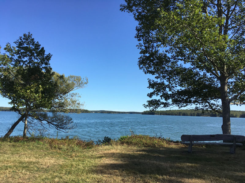 A view of Broad Cove from the Hay Conservation and Recreation Area in Bremen. The state has extended a seasonal closure of the cove's clam flats from Sept. 30 to Nov. 30. (Photo courtesy Amanda Gavin)