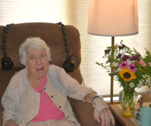 Longtime Edgecomb resident Roslyn Strong will celebrate her 100th birthday Saturday, Sept. 12. (Hailey Bryant photo)