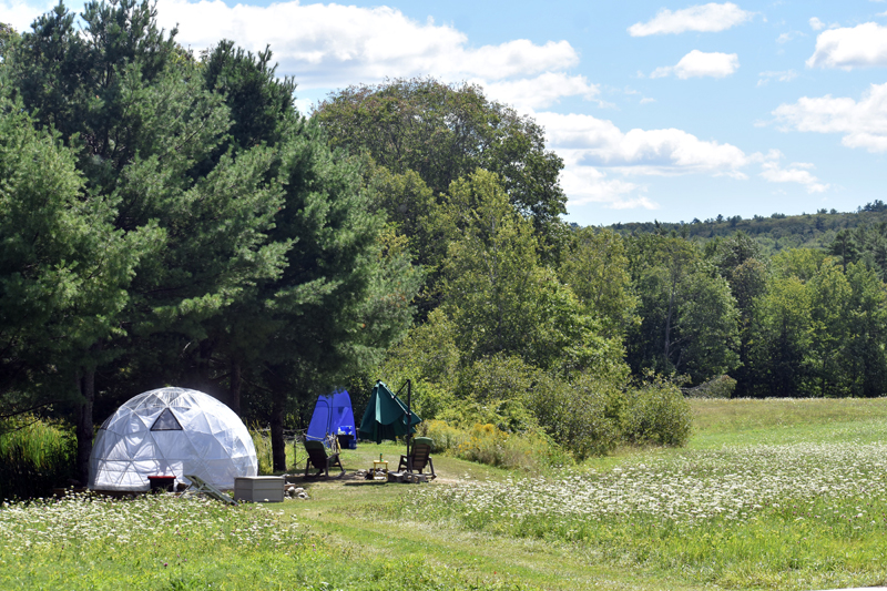 A campsite at ComfyDome in Jefferson. (Alexander Violo photo)