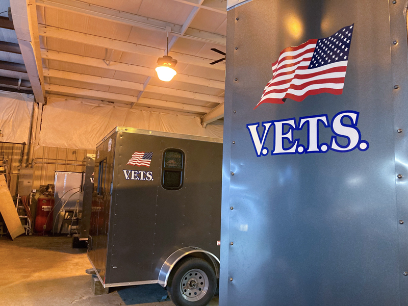 Four Veterans Emergency Temporary Shelter trailers are complete. (Hailey Bryant photo)