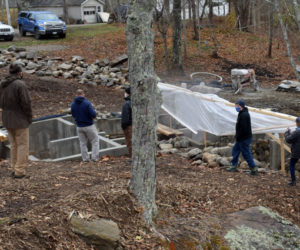 The town of Bristol hopes to create a park and viewing area in a second phase of the Bristol Mills fish ladder project. Construction of phase one should wrap in January, according to the contractor. (Evan Houk photo)