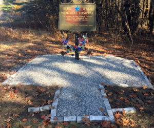 The newly renovated Blue Star Memorial Highway marker is located just past the Damariscotta exit on Route 1.