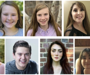 Local competitors in the Maine National Association of Teachers of Singing musical theater auditions. Top from left: Sophia Mansfield, of Boothbay; Violet Holbrook, of Bristol; and Kelly-Ann Walker, of Jefferson. Bottom from left: Sophia Scott, of Boothbay; Harrison Pierpan, of Bristol; Honora Boothby, of Bremen; and Nolah and Olive Pine, of Newcastle.