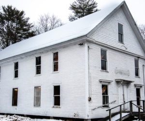 The former Progressive Grange, at 931 Winslows Mills Road in Waldoboro, on Tuesday, Feb. 16. The building dates to the early 1900s. (Bisi Cameron Yee photo)