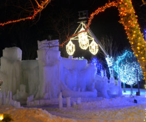 An ice palace at Food Trucks A-Go on Route 27 in Boothbay. (Paula Roberts photo)