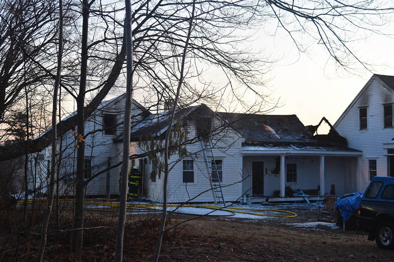 Fire caused significant damage to the back and interior of a home at 1817 Alna Road in Alna early Wednesday, March 10. (Hailey Bryant photo)