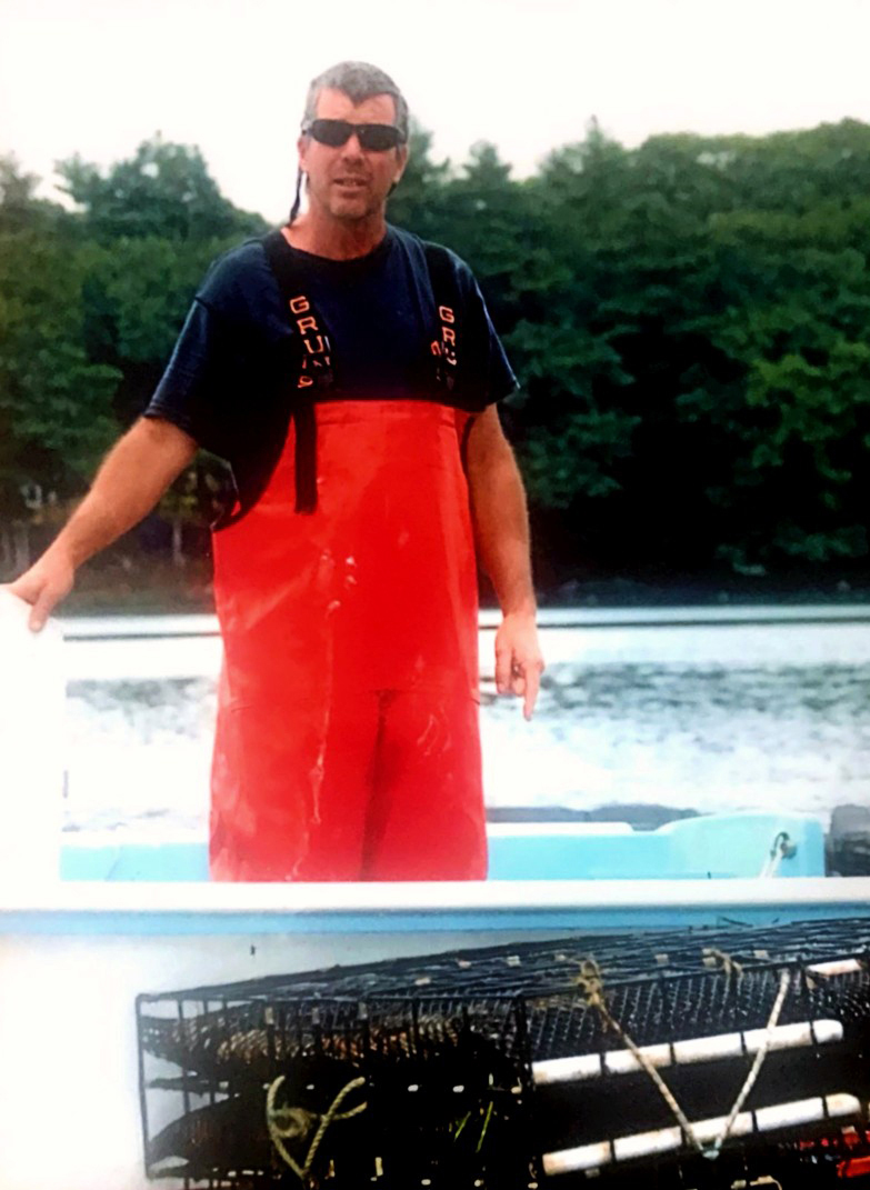 George Faux works on his oyster farm, Great Salt Bay Oyster Co., on the upper Damariscotta River. (Photo courtesy George Faux)