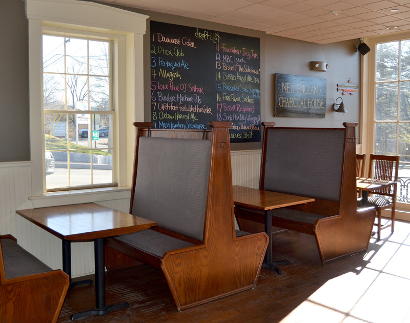 During the Newcastle Publick House's two-month closure, owners Alex and Rachel Nevens painted the interior walls and installed new lights, among other improvements. (Maia Zewert photo)