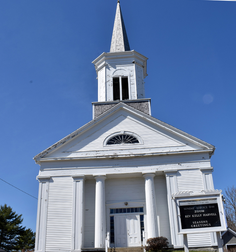 The Round Pond United Methodist Church on Friday, April 9. The church will close June 30. (Evan Houk photo)