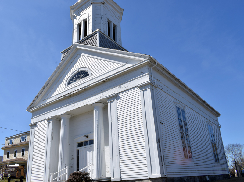 The Round Pond United Methodist Church on Friday, April 9. On April 6, the church's few remaining members voted to close the church effective June 30. (Evan Houk photo)