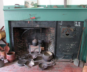 The cooking fireplace in the kitchen of the 1838 jailers house at the 1811 Old Jail and Museum in Wiscasset. (Photo courtesy Lincoln County Historical Association)