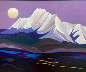 Mount Katahdin was the inspiration for a painting by Ammi Bai Chung. The painting is a part of the Maine Art Gallery's members' show.
