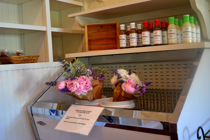 Bundles of fresh-cut flowers are available for purchase at Kneaded Provisions.(Nettie Hoagland photo)