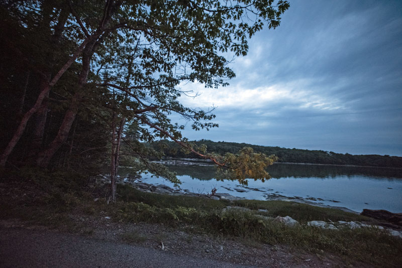 Night falls at Dutch Neck Marine Park in Waldoboro on Tuesday, June 8. The Maine Marine Patrol found a fisherman's body in the Medomak River near the Dutch Neck area at 6:30 a.m., Monday, June 6. (Bisi Cameron Yee photo)