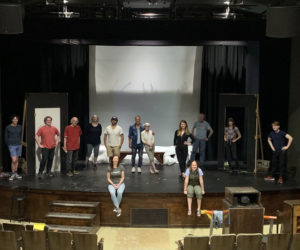 The cast and crew of "Almost, Maine" on stage at the Waldo Theatre.