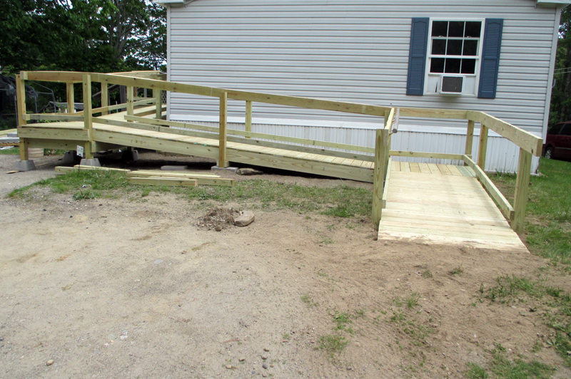 Thanks to CHIP volunteers, Maynard has a new ramp and safe exit from his home.