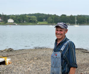 At 88 years old, Paul Bryant, owner of Riverside Boat Co., has been Newcastle's harbormaster since 1971 and Damariscotta's harbormaster since the 80s. (Nate Poole photo)