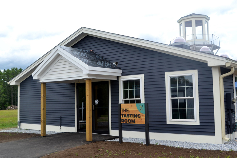 The entrance to the tasting room at the Maine Tasting Center campus in Wiscasset. The center offers a unique tasting and learning experience for visitors to discover Maine-made beverages and foods. (Nettie Hoagland photo)