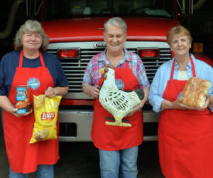 Bremen Fire Department Auxilliary members Kathy Teele, Bonnie Poland and Joan Teele are gearing up for their annual chicken BBQ to be held on Sat., July 24. (Paula Roberts photo)