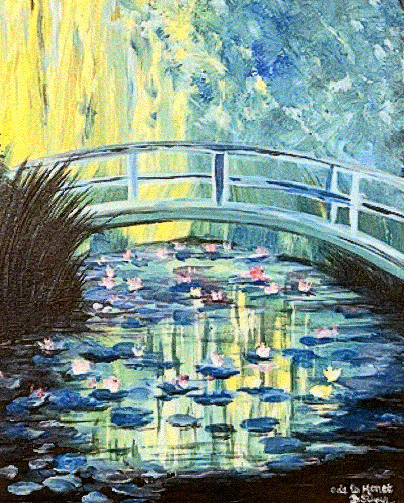 A painting done in the style of Monet.