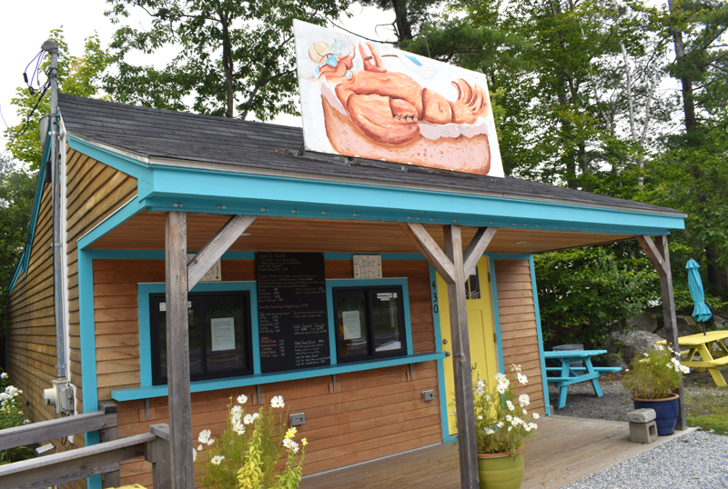 The Larson's Lunch Box building in Damariscotta, which underwent extensive and colorful renovations in 2019, on Tuesday, Aug. 10. Owners Barb and Billy Ganem announced on Sunday, Aug. 8 that Larson's is closed and they will be selling the business. (Evan Houk photo)