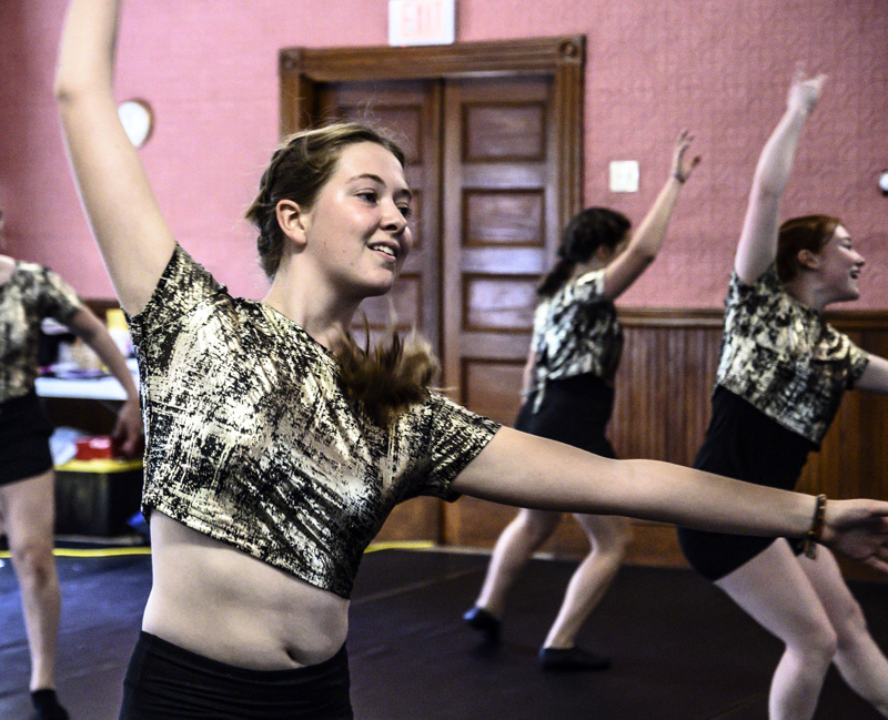 Elle Stevens, 16, practices a group routine. Stevens, who will be teaching a pre-ballet class at the studio, said dancing brings her alive. (Bisi Cameron Yee photo)