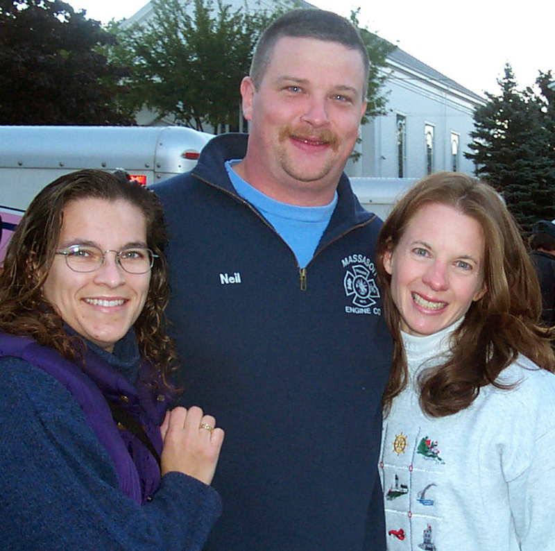 The three primary organizers of the 9/11 relief convoy from Lincoln County to New York City on Sept. 16, 2001 were Cynthia Simonds (left), Neil Genthner, and Sarah Wentworth. (Greg Latimer photo)