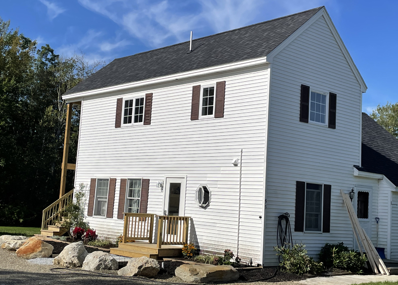 The newly renovated building owned by Stepping Stone Housing, Inc. at 53 Biscay Road in Damariscotta will host an open house from 10 a.m. to 2 p.m. on Saturday, Sept. 18. A yard sale will also be held concurrently next door. (Photo courtesy Carolyn Neighoff)