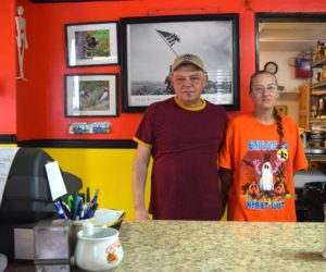 Lenny Santos and Tarah Diffin officially reopened the Hot Spot Diner at its new location at 542 Gardiner Road in Dresden after a decade and a half of food service in Wiscasset. (Nate Poole photo)