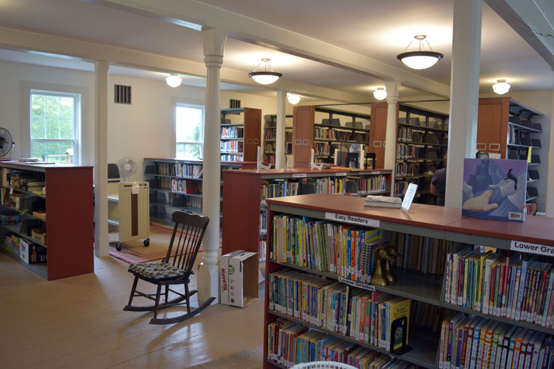 Beginning in June 2020, Whitefield Library volunteers gutted the former Arlington Grange's first floor, installing new plumbing, insulation, sheetrock, shelves, structural supports, and various other improvements to provide the town with the gem that sits atop Grand Army Road. (Nate Poole photo)