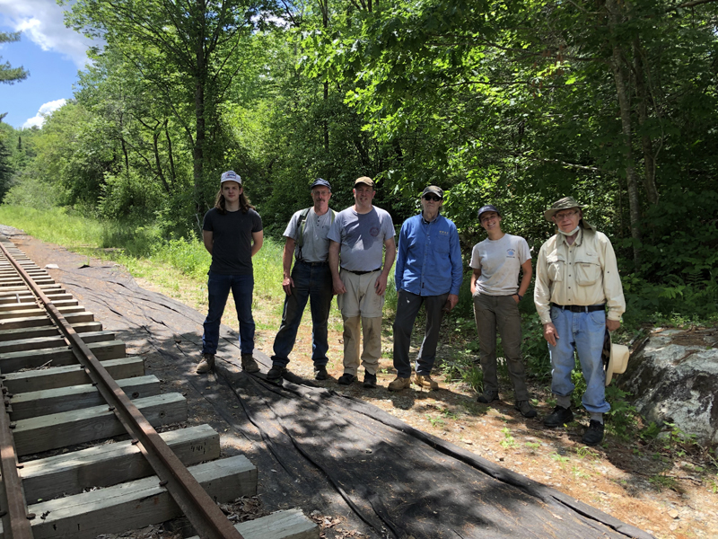 The Ride the Rails to Hike the Trails work day crew.