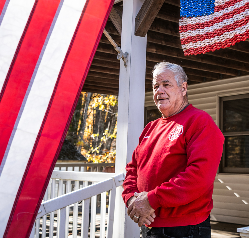 Bruce Poland stands outside his home in Bremen on Nov. 5. Poland served in Vietnam and is the commander of American Legion Post 42 in Damariscotta. (Bisi Cameron Yee photo)