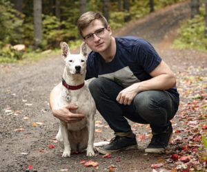 Dmitry Pepper and his dog, Biscuit, are behind the viral TikTok account MisterMainer. (Photo courtesy Dmitry Pepper)