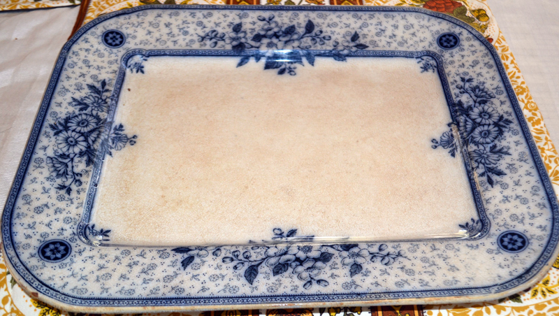 Charlotte Boynton's Canterbury platter, a family heirloom used to serve the Thanksgiving turkey. (Charlotte Boynton photo)