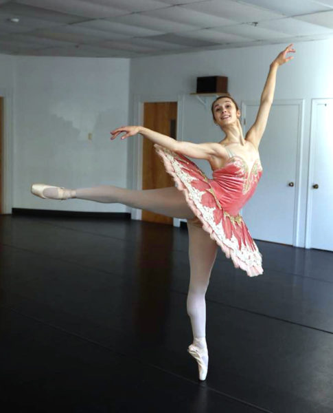 Elizabeth Seibel rehearses for â€œA Nutcracker Christmas.â€ (Photo courtesy Amelia Poulin)